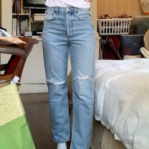 Agolde 90s Mid Rise Loose Fit Jeans in Captured